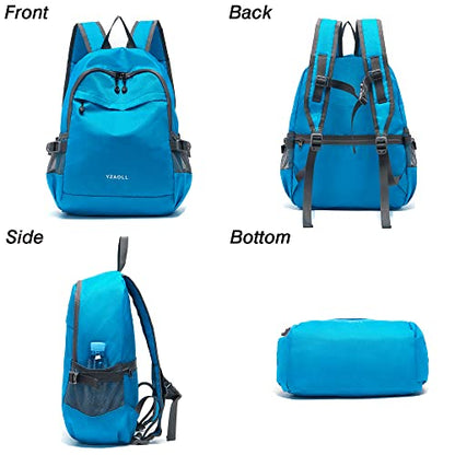 YZAOLL 20L Small Hiking Backpack Lightweight Day Packs, Packable Backpack for Women Men Travel Camping Vacation,Blue - color: A-20l-blue