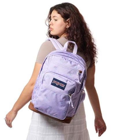 JanSport Cool Backpack with 15-inch Laptop Sleeve, Large Computer Bag Rucksack with 2 Compartments, Ergonomic Straps, Pastel Petals - Lilac - color: Pastel Petals Lilac/Blue/Pink/Green