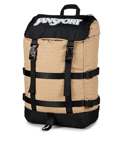 JanSport Skip Pack Backpack – 28L Capacity, Fits 13.5" Laptop, Large Main Compartment, Side Water Bottle Pocket – Ideal for Work & Travel, Travertine - color: Travertine