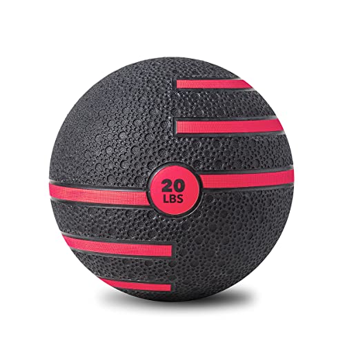 JFIT Dual Texture Medicine Ball – Weighted Exercise Ball for Strength, Core & Functional Fitness Training - style: 20lb