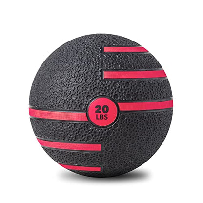 JFIT Dual Texture Medicine Ball – Weighted Exercise Ball for Strength, Core & Functional Fitness Training - style: 20lb