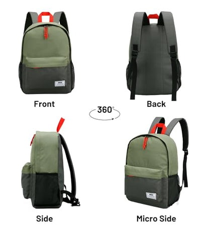 MIER Insulated Backpack Cooler Small Leakproof Lightweight Cute for Women Men to Work, Picnics, Camping, Park Day Trips, 15 L - color: Green/dark gray
