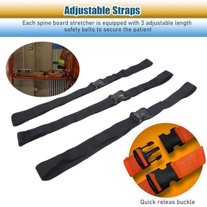 Foldable Emerncy Stretcher with Head Imlizer & Neck Brace - Lightweight Spine Board for tic Emerncies & Patient Transport - Perfect for EMS, Lifesaving, and First Aid Situats - size: Board+Head Immobilizer