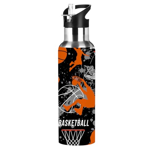 Basketball Backpack and Travel Mug Sport Water Bottle For Boys Girls & Basketball Lover