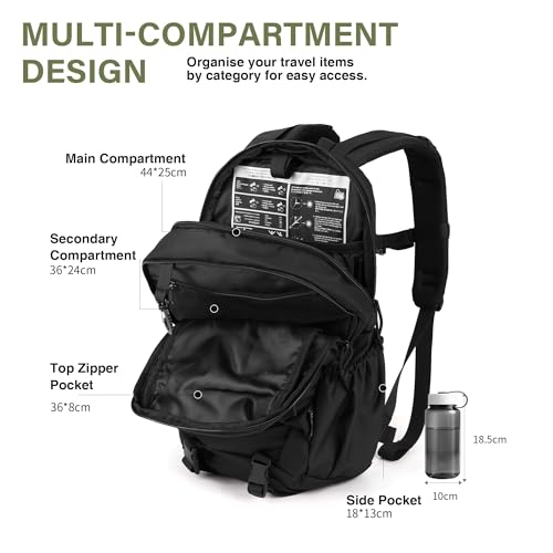 Mardingtop Small Tactical Molle Backpack for Men, 18L EDC Motorcycle Backpack,Hiking Daypack - color: Black