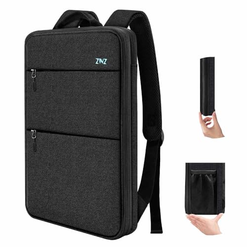 ZINZ Slim & Expandable Laptop Backpack 15 15.6 16 Inch Case, Water Resistant Travel Backpack Compatible with MacBook Pro/Neo 16" 15", Dell XPS 15 16 and Most 15" 15.6" 16" Notebooks，B04K01 - color: B04k01, size: 15"-16"