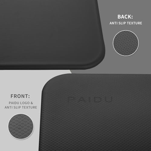 PAIDU Foldable Yoga Mat - 10mm Extra Thick, 75"26" Non-Slip Exercise Fitness Mat | SGS Eco-Certified, Portable for Yoga/Pilates/Studio/Home Workout (Black)