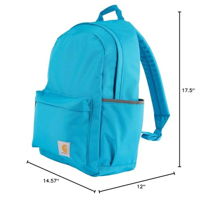 Carhartt 21L Classic Laptop Backpack, Water-Resistant Pack W/ 15" Laptop Sleeve and Organizational Compartments, Atomic Blue - color: Atomic Blue, size: One Size