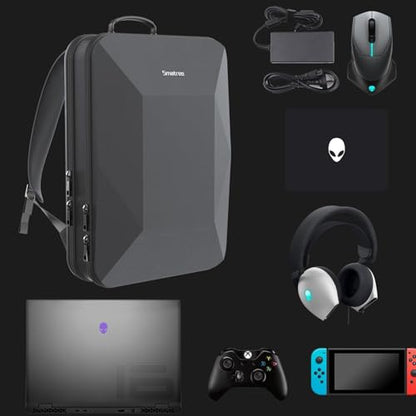 Smatree Hard Double Laptop Backpack for 16 inch ASUS ROG Strix SCAR 16 2025/2024/2023, ROG Strix G16 2025/2024/2023, ROG Zephyrus G16 2025/2024, Razer Blade 16, Alienware M16, DELL G16,HP Victus/OMEN - color: Black-for 16 Inch