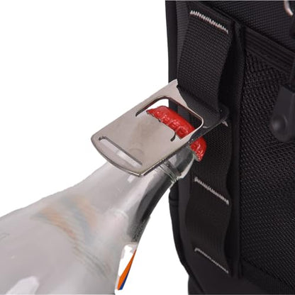 Alphasonik Cooler Backpack 40 Cans Insulated Backpack Cooler for Men & Women, 2 Leak Proof Compartments Coolers Bag for Beach Travel Picnic Hiking BBQ Fishing Outdoor Camping - color: Black