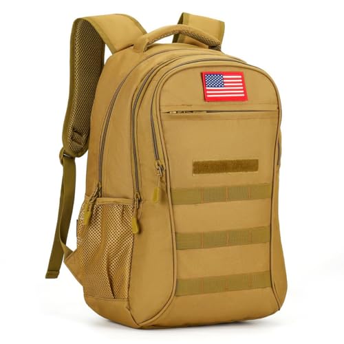 4land Camo Backpack for Boys,Army Boys Backpacks for Elementary Middle School Military,Camouflage Bookbag 40L - color: C-brown