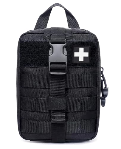 Molle First aid Kit Bag Empty ifak Medical Tactical Pouch for Camping Duty - color: Black