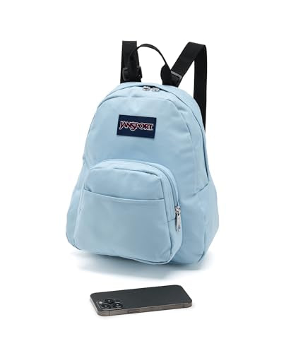 JanSport Half Pint Mini Backpack, 10.2 L - Durable Mini Bag Purse with Adjustable Shoulder Straps, Single Main Compartment, Zippered Stash Pocket, Blue Dusk - color: Blue Dusk