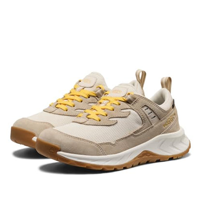 KEEN Kids Hightrail Waterproof Hiking Shoes (Little Kid/Big Kid) - color: Birch/Daffodil, size: 1 Big Kid