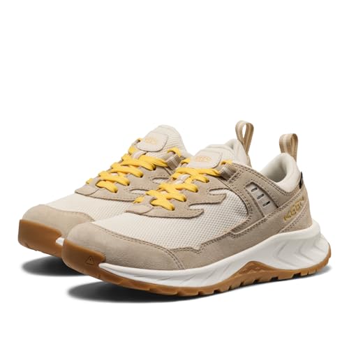 KEEN Kids Hightrail Waterproof Hiking Shoes (Little Kid/Big Kid) - color: Birch/Daffodil, size: 13 Little Kid