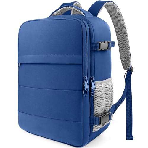 HOTOR Travel Backpack - Flight Approved Travel Bag for Men and Women, Carry on Luggage for 15.6" Laptop and Travel Essentials for Work, Business, Weekender, College 11.8"x7.9"x17.3" (Dark Blue) - color: Dark Blue, size: Medium