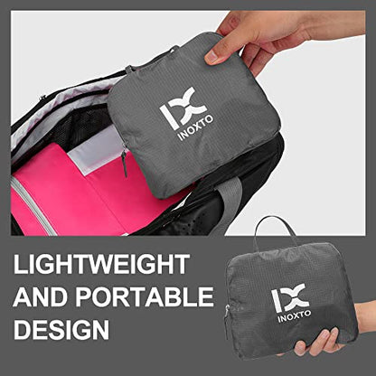 INOXTO 20L Lightweight Hiking Backpack Small Foldable Hiking Daypack for Outdoor Hiking Travel Camping (Grey) - color: Grey