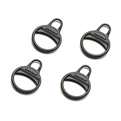 Zpsolution Zipper Ring Pulls Zipper Tab Replacement for Luggage Suitcase Backpack Handbags Boots Jackets - color: 4 black