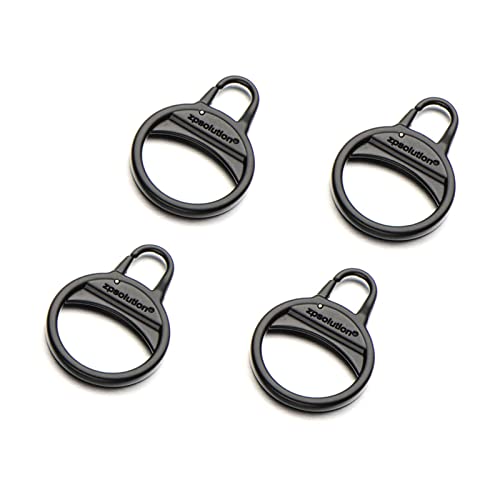 Zpsolution Ring Zipper Pulls Zipper Tab Replacement | For Broken and Missing Zipper Pulls, For Luggage, For Suitcase Backpack Handbags, For Boots & Jackets - color: 4 black