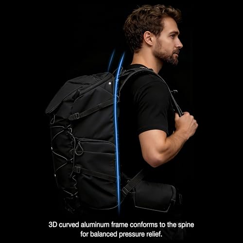 LEOFOTO 35L Camera Backpack for Photographer, Lightweight Waterproof Travel Camera Bag for Camera/Drone/15.6" Laptop, Photopraphy Bag with Side Access & Rain Cover, Tripod Compatible, 2.95KG (BLACK) - color: 35l-bag+large Insert-black