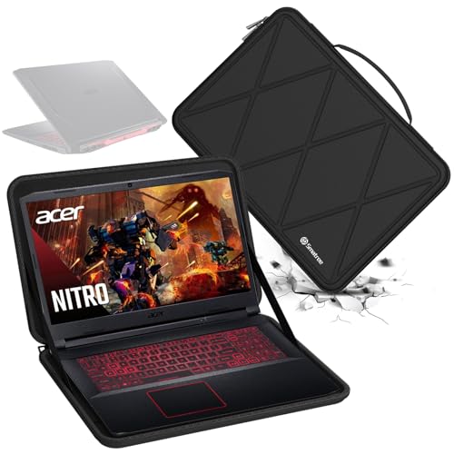Smatree Hard EVA Protective Sleeve Case Compatible for 17.3 inch Acer Nitro 5 Gaming Laptop -AN517-42-R5KZ/ AN517-42-R35M, for 17.3 inch Nitro 17 AN17-71-75VK/ AN17-51-70CB Gaming Laptop Bag(X8329) - color: X Series-Black, size: For 17.3 inch Acer Nitro 5