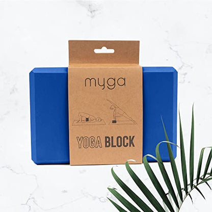 MYGA Yoga Block,Lightweight EVA Foam Yoga Brick,High Density Non-Slip Block for Yoga Poses, Pilates, Balance and Flexibility - color: Royal Blue