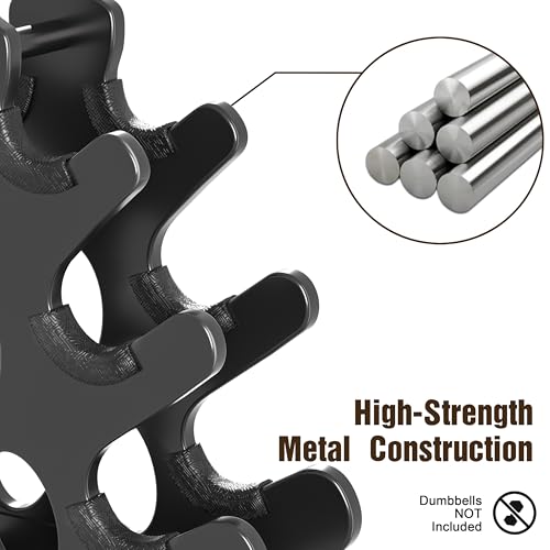 5-Tier | 4-Tier Dumbbell Rack Only Weight Racks For Free Weights Dumbbell Tower (No Dumbbells Rack Only) - size: 5-Tier Rack Only