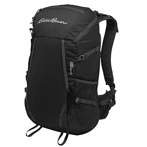 Eddie Bauer Adventurer Trail Backpack with Organization Compartments and Hydration/Laptop Compatible Sleeve, Black, 30L - color: Adventurer Trail - Black, size: 30L