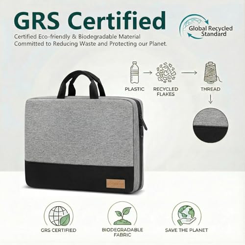 bagasin 14 Inch Laptop Sleeve Case Computer Bag for MacBook HP Lenovo Dell ASUS Acer Chromebook - color: Gray, size: 14