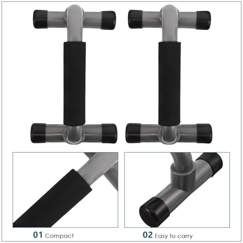 LALAFINA H-shaped Push up Bars Set for Strength Training, Non-slip Parallettes Handles, Portable Fitness Equipment for Home Chest Muscle Workout and Floor Exercises