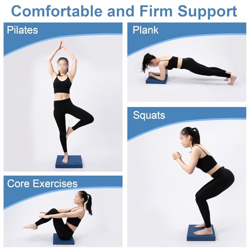 StrongTek Professional Foam Exercise Balance Pad - 15.8" x 13" x 2", High-Density TPE Foam Knee Pad, Non-Slip & Water-Resistant, for Balance Training, Physical Therapy, Yoga, and More - color: Blue