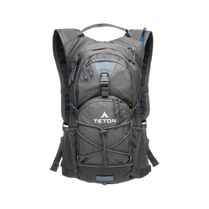Teton Oasis/Trailrunner Hydration Backpack – Lightweight Water Pack with 2L/3L Bladder for Hiking, Running, Cycling, Biking 18L/22L Sizes – Sewn-in Rain Cover – Fits Men and Women - color: Gunmetal, size: 22 Liters