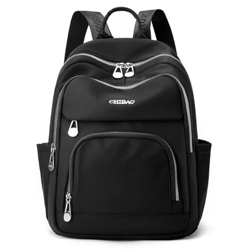 Multiple Pockets Mini Nylon Women Backpack Casual Simple Lightweight Resistant Mini Travel Daypack