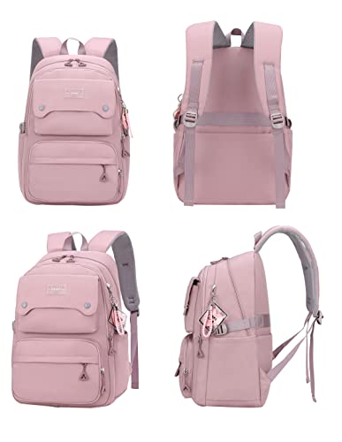 JiaYou Teen Girls Casual Backpack High Middle School Daypack Women Daily Travel Laptop Bag (1# Grey, 26 Liters) - color: 1# Grey