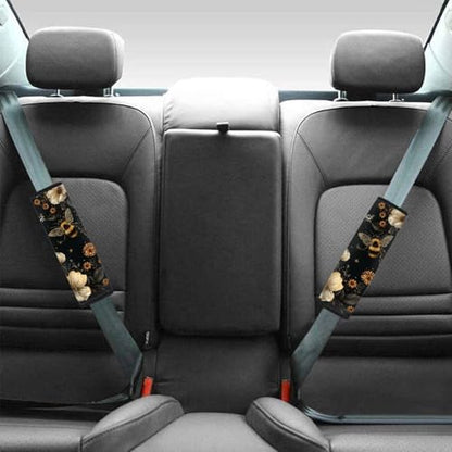 Forchrinse Bee Flower Car Seat Belt Cover Pads for Women Men Soft Seatbelt Shoulder Pads 2 Pack, Safety Belt Strap Pad Protector - color: Bee Flower Print