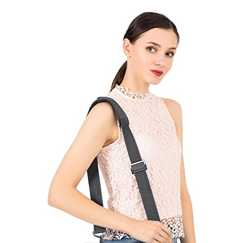 MOSISO 56 inch Shoulder Strap, Adjustable Thick Soft Universal Replacement Non-Slip Fit Padded with Metal Swivel Hooks for Laptop Shoulder Bag/Laptop Messenger Bag/Crossbody Bag, Space Gray - color: Space Gray