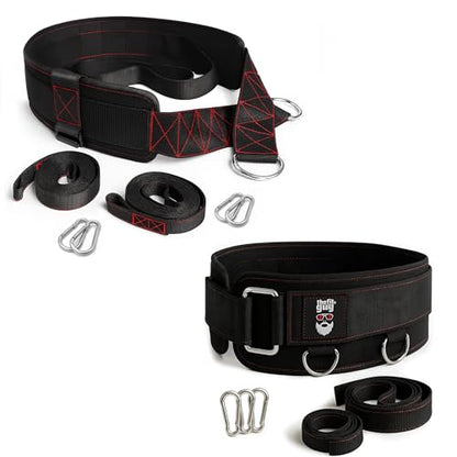 THEFITGUY Ultimate Cable and Sled Training Bundle: Multi-Attachment Belt & Sled Pulling Belt
