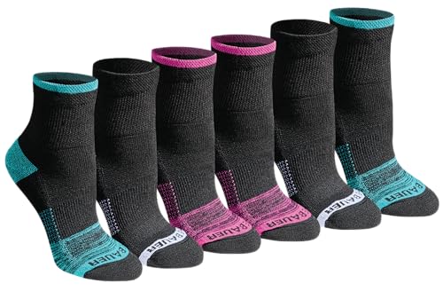 Eddie Bauer Women's Dura Dri Moisture Control 6-pair Quarter Socks - color: Black Assorted (6 Pairs)