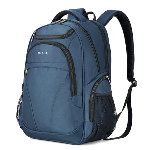 MILADA Travel Backpack For Men Laptop Backpack Women Business Carry On Backpack Airline Approved Fits 16.5 Inch Laptop Bag Work Backpack, Blue - color: Blue