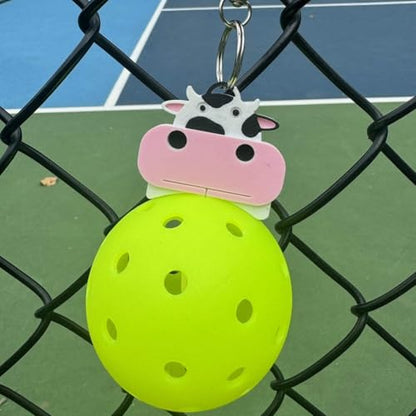Cute Pickleball Holder: Pickle-Pals - style: Cow