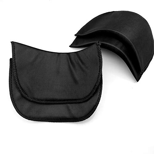 YEQIN Covered Set-in Shoulder Pads (2 Pair of Black) - color: Black