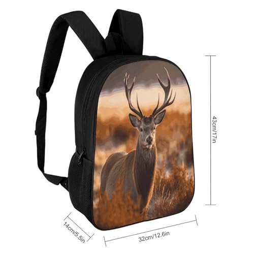 Travel Laptop Backpack Slim Durable Lightweight Back Pack Cute Antler Red Deer Small Backpack For Women Men - color: Antler Red Deer
