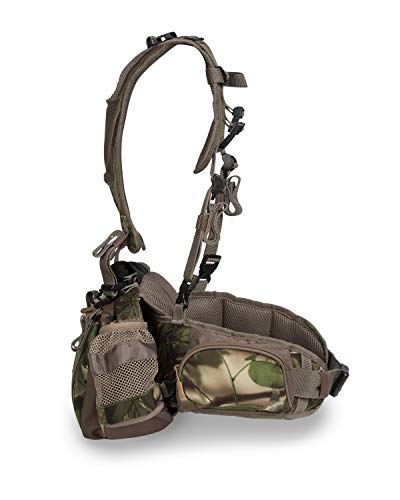 North Mountain Gear Camouflage Premium Harness Pack Lightweight Waterproof Military Hunting Climbing Camping Backpack Woodland Green Full Harness Pack