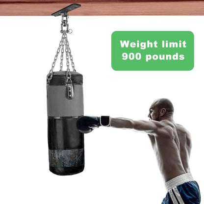 Dolibest Heavy Bag Hanger,Wall Ceiling Mount Hook 360° Rotation Wood Beam Holder Body Weight Strength Training Systems, Aerial Yoga Swing & Hammock, Resistance Band for Wooden Sets(600 LB Capacity) - color: Heavy Bag Hanger