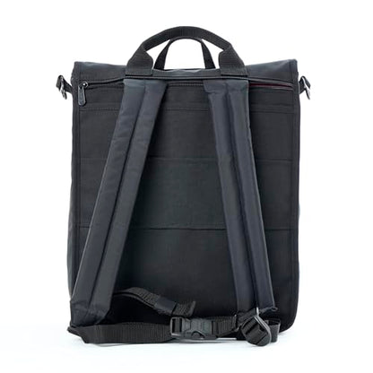 Manhattan Portage Commuter Laptop Bag 3-Way Carry Professional Messenger Backpack with 17" Padded Laptop Sleeve Dual Buckle Flap & Luggage Strap Hybrid Work & College Travel Bag