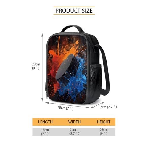 Hockey Splash 4 Piece Set Backpack Set for Child Portable Bookbag Set Elementary School Bag with Shoulder Strap Large Capacity Rucksack for Children - color: Hockey Splash