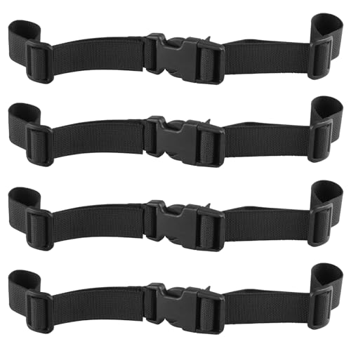 TRIWONDER Backpack Chest Strap Adjustable Sternum Strap Chest Belt Molle with Quick Release Buckle for Tactical Pack - color: Black - 4 Pack