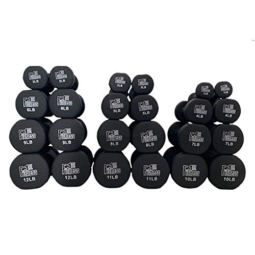 Fitness First Neoprene Dipped Dumbbells (Pairs) - size: 11 LBS