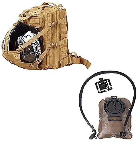 Seibertron Helmet Backpack Khaki and 2L Water Bladder