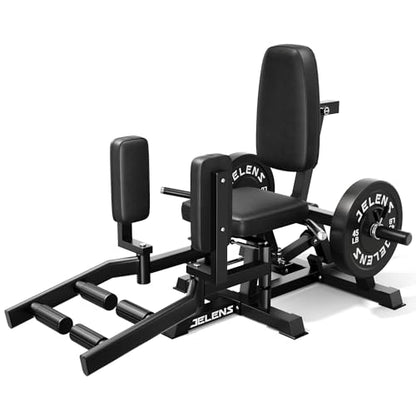 JELENS HA01 Hip Abductor Machine, Abduction Adduction Machine with Adjustable Resistance, Plate Loaded Inner and Outer Thigh Trainer for Home Gym - size: 90LB Black Weights Package